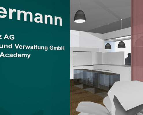 Achermann AG, Kloten | Verbinden von Raumfunktionen mit den Elementen des neuen Corporate Design